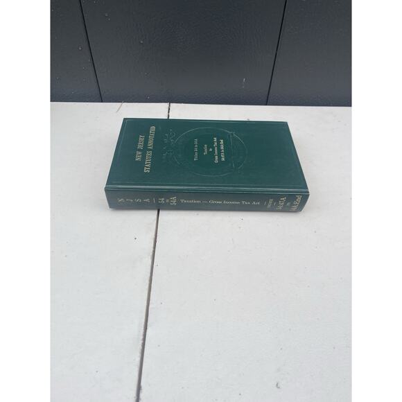 New Jersey Statutes Annotated Titles 54–54A Taxation Law Book Green Hardcover - Picture 2 of 2